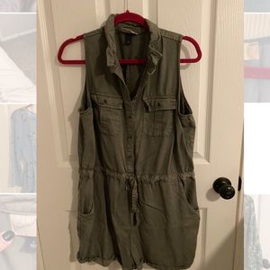 Army green romper